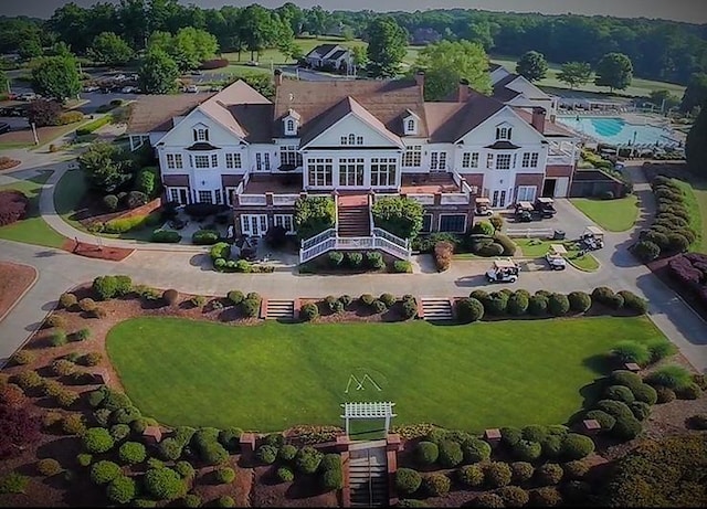 602 Davenport Pl, Canton, GA 30115 - bird's eye view of a pool area