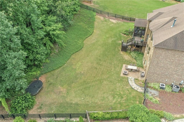 602 Davenport Pl, Canton, GA 30115 - view of yard featuring central air condition unit and a wooden deck