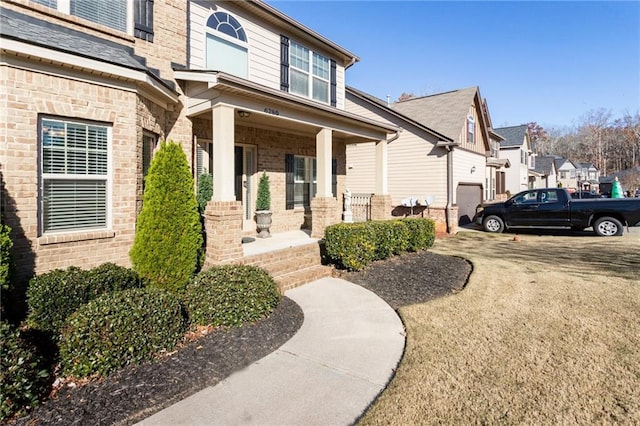 exterior space with covered porch