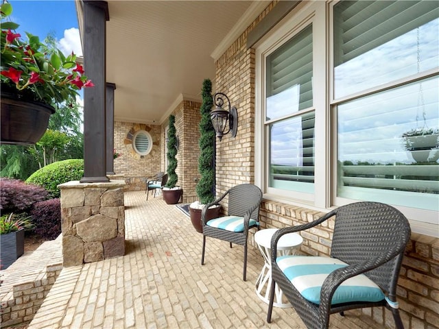 view of patio with covered porch