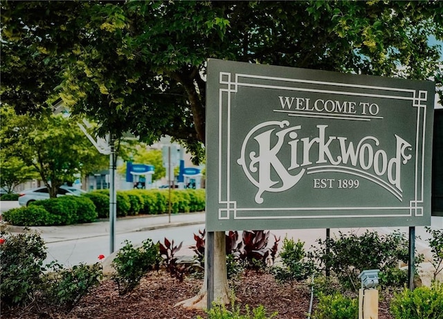 view of community sign