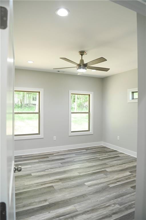 107 Church St SE, Ranger, GA 30734 - unfurnished room featuring baseboards, ceiling fan, and wood finished floors