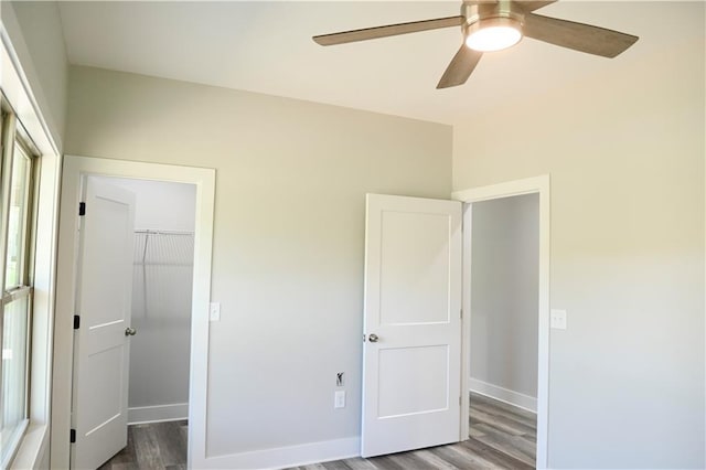 107 Church St SE, Ranger, GA 30734 - unfurnished bedroom with baseboards, wood finished floors, and a closet