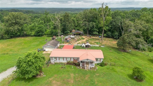 735 Hale Rd, Maysville, GA 30558 - aerial view of property and surrounding area featuring a heavily wooded area