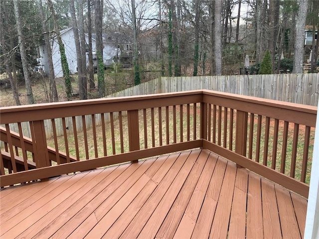 view of wooden deck