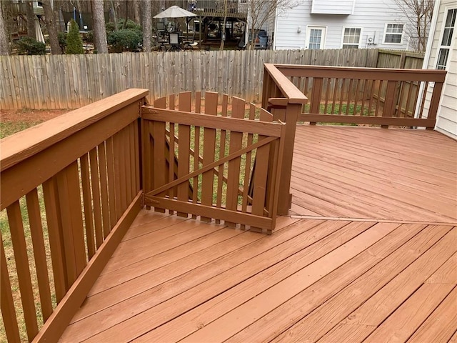 view of wooden deck