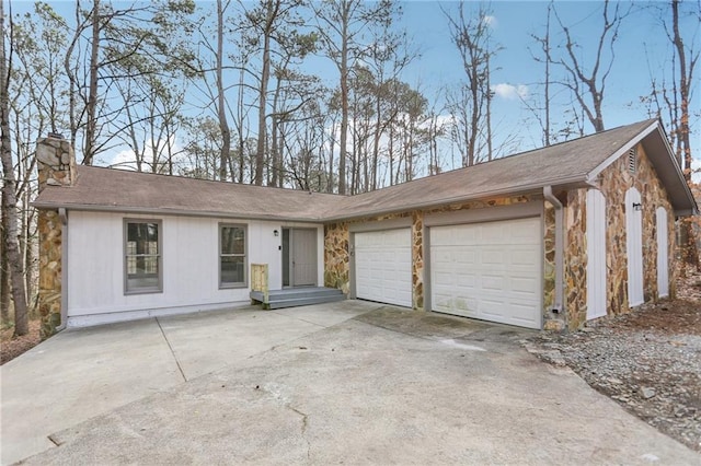 ranch-style house with a garage