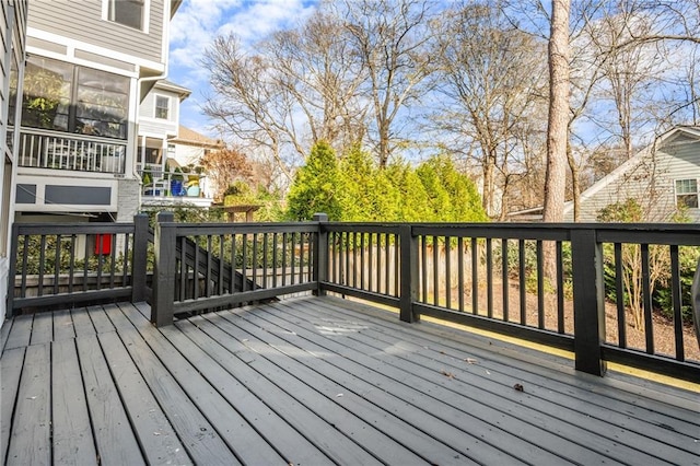 view of wooden deck