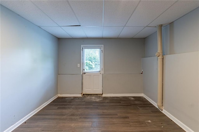 402 John Tate Rd NW, Acworth, GA 30102 - unfurnished room featuring wood finished floors and a drop ceiling