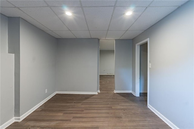 402 John Tate Rd NW, Acworth, GA 30102 - unfurnished room featuring wood finished floors, recessed lighting, and a paneled ceiling