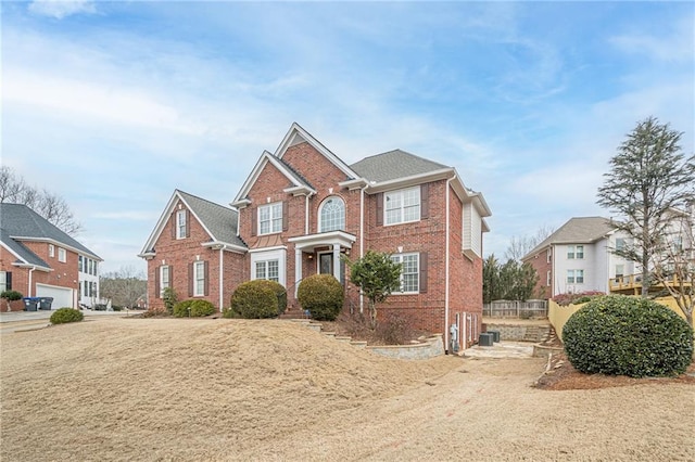 view of front property with a garage