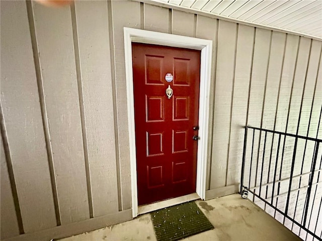 view of doorway to property