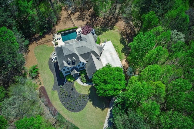 921 Accipiter Way, Ball Ground, GA 30107 - aerial view of property and surrounding area with a pool area