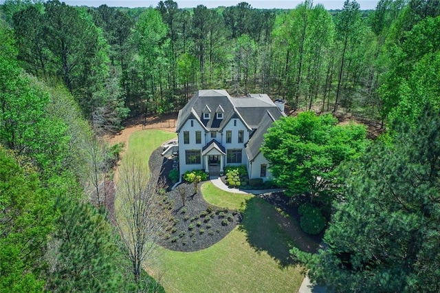 921 Accipiter Way, Ball Ground, GA 30107 - view from above of property featuring a heavily wooded area