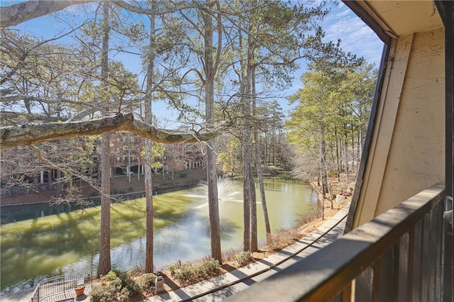 view of water feature