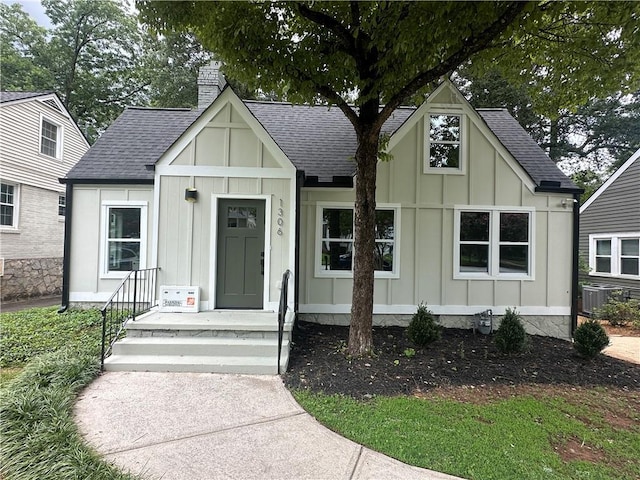 view of front of house with cooling unit