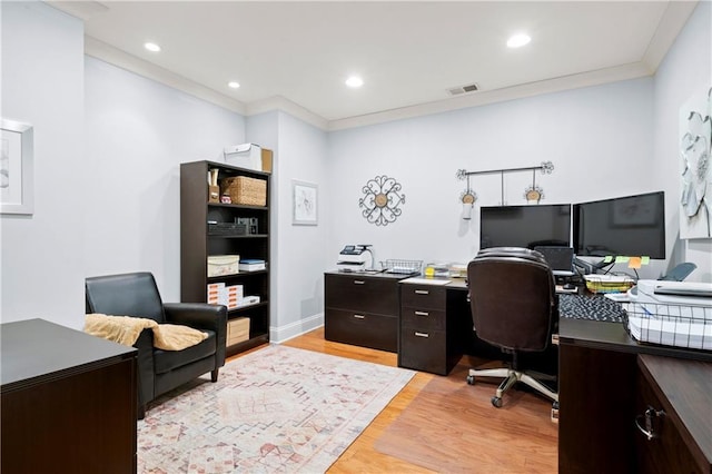11 York Trce, Cartersville, GA 30121 - office space featuring light wood-style floors, ornamental molding, and recessed lighting