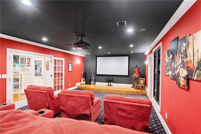 11 York Trce, Cartersville, GA 30121 - cinema with ornamental molding, baseboards, and recessed lighting