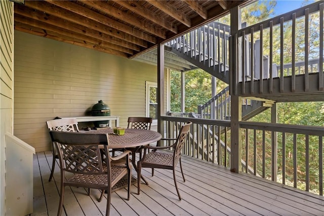 11 York Trce, Cartersville, GA 30121 - deck with stairs and outdoor dining space