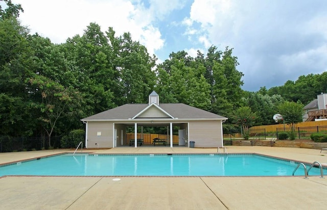 view of pool with a patio area