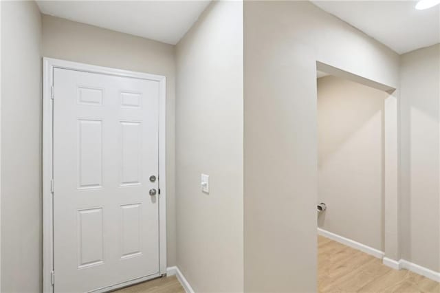 entryway featuring light hardwood / wood-style floors