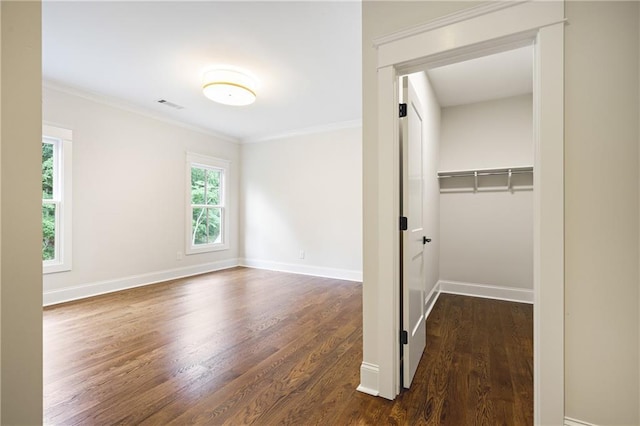 11 Brownson Ct, Acworth, GA 30101 - unfurnished room with dark wood-style floors, healthy amount of natural light, ornamental molding, and baseboards