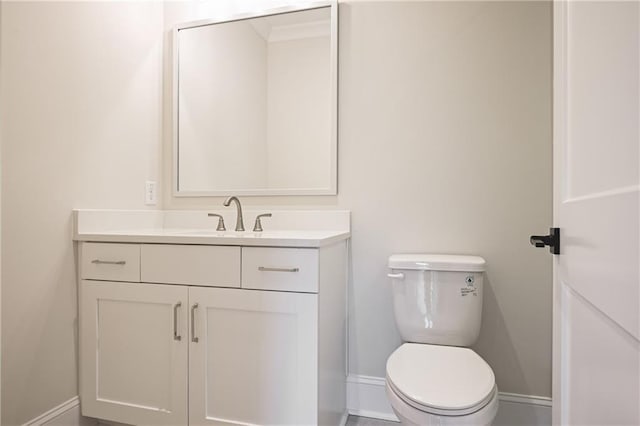 11 Brownson Ct, Acworth, GA 30101 - half bathroom with vanity, baseboards, and toilet