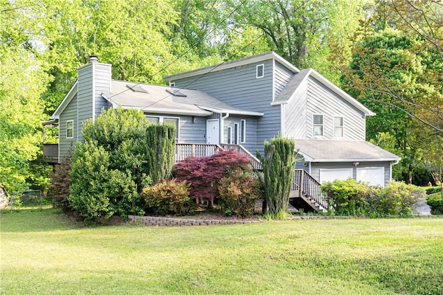 4065 Maxanne Dr NW, Kennesaw, GA 30144 - view of front of property with a chimney, stairway, and a front yard
