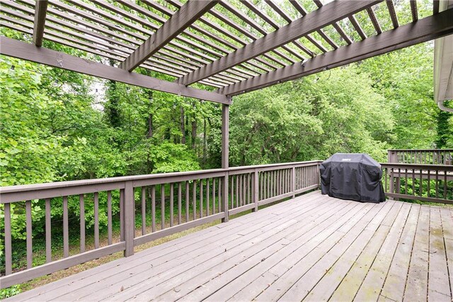 4065 Maxanne Dr NW, Kennesaw, GA 30144 - deck featuring a pergola and area for grilling