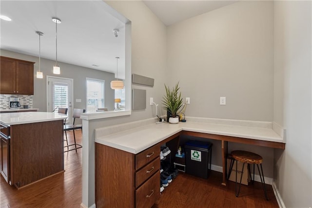 506 Spring View Dr, Woodstock, GA 30188 - office with dark wood-style flooring and baseboards