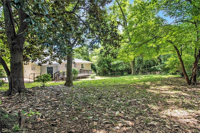 1829 Goddard St SE, Atlanta, GA 30315 - view of green lawn featuring a wooden deck