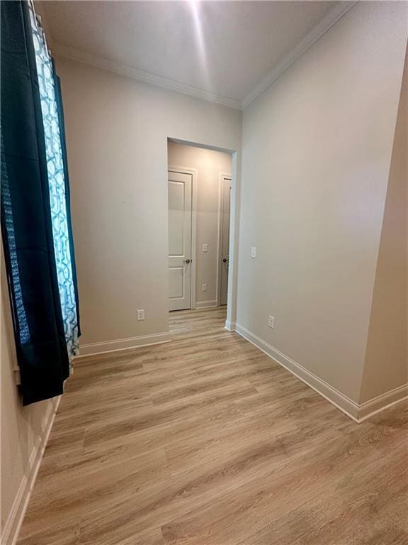619 Linger Longer Dr, Ellijay, GA 30540 - empty room with light wood finished floors and ornamental molding