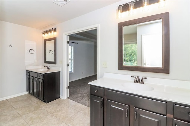 626 Discovery Ct, Acworth, GA 30102 - full bathroom with a sink, baseboards, tile patterned flooring, and visible vents