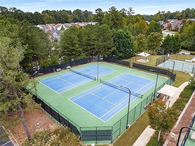626 Discovery Ct, Acworth, GA 30102 - view of tennis court with fence