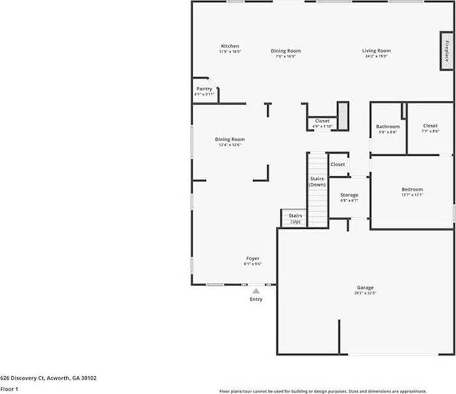 626 Discovery Ct, Acworth, GA 30102 - plan