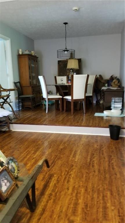 dining area featuring dark hardwood / wood-style flooring