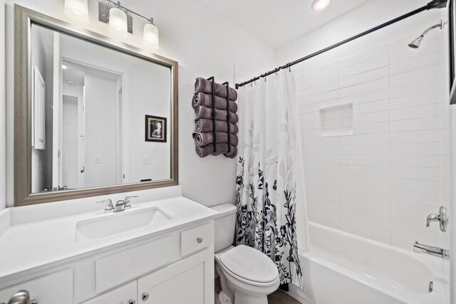 209 Floral Valley Dr, Woodstock, GA 30188 - full bath with toilet, vanity, and shower / bath combination with curtain