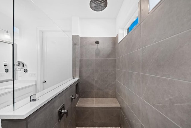 209 Floral Valley Dr, Woodstock, GA 30188 - bathroom with tiled shower and vanity