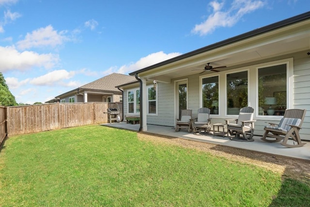 209 Floral Valley Dr, Woodstock, GA 30188 - view of yard featuring a patio area and a ceiling fan