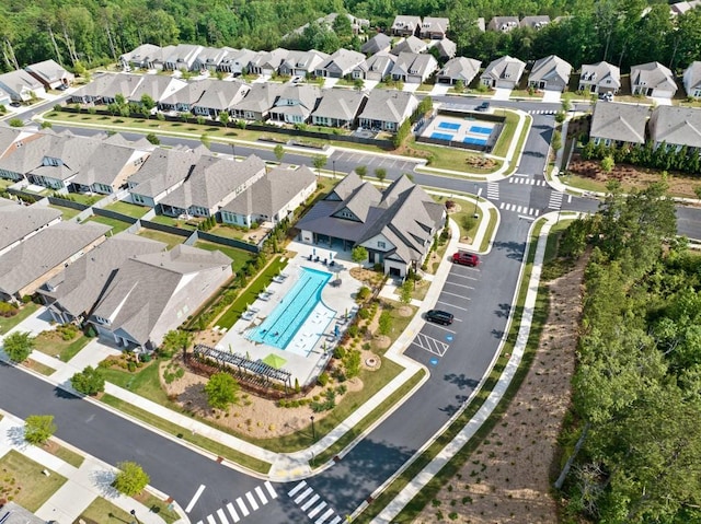209 Floral Valley Dr, Woodstock, GA 30188 - aerial perspective of suburban area with a pool