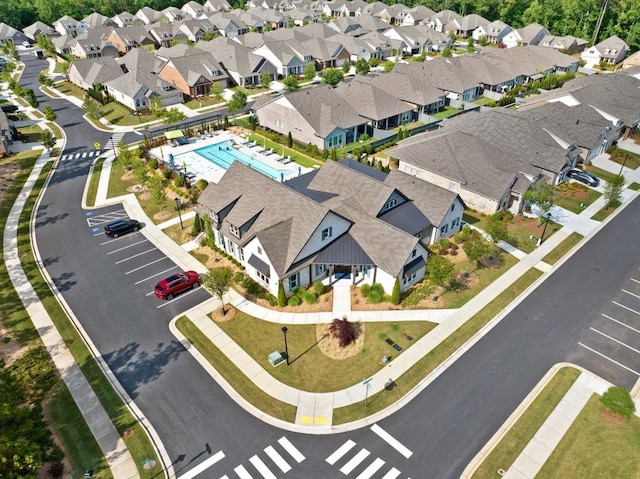 209 Floral Valley Dr, Woodstock, GA 30188 - aerial perspective of suburban area featuring a pool