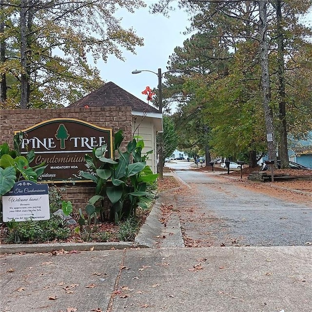 view of community sign