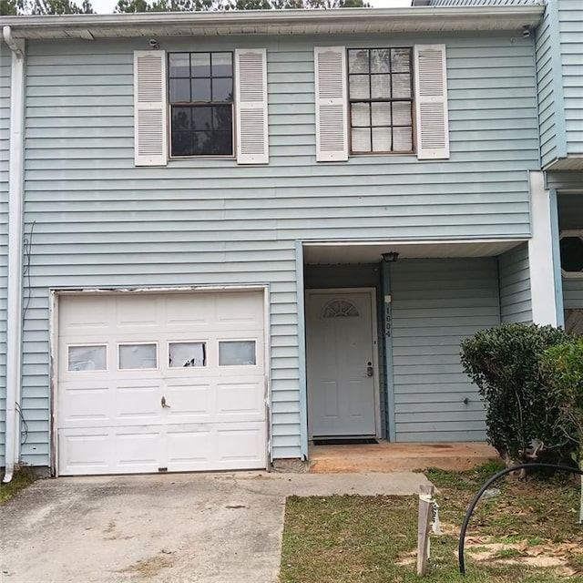 entrance to property with a garage