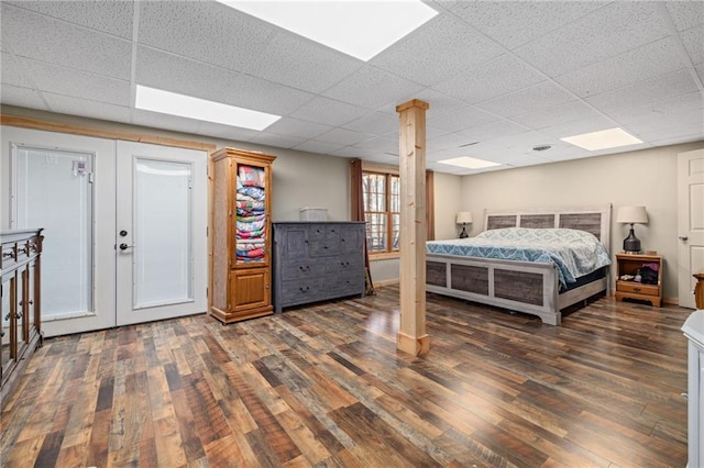 294 Hillcrest Hts, Cornelia, GA 30531 - bedroom featuring french doors, wood finished floors, and a paneled ceiling