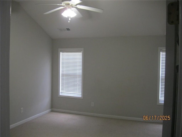 2975 Wintercrest Trce, Dunwoody, GA 30360 - empty room featuring light colored carpet, lofted ceiling, and a ceiling fan