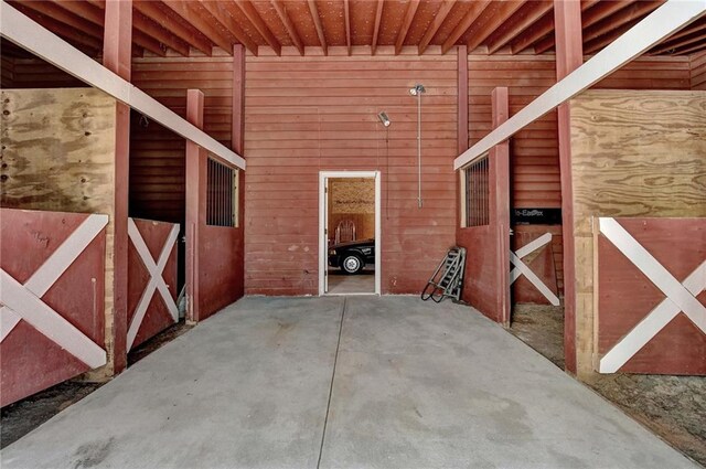 view of horse barn