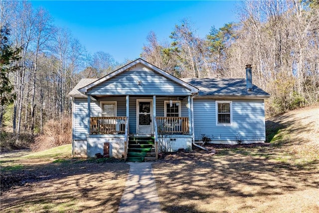 bungalow featuring covered porch