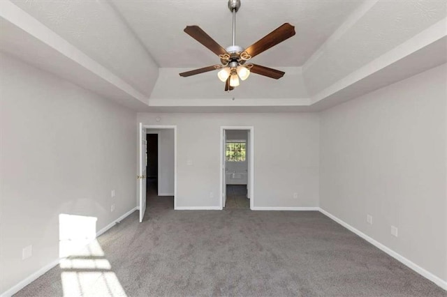 116 Rolling Meadows Ct, Hampton, GA 30228 - interior space featuring carpet, a tray ceiling, and ceiling fan