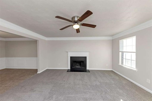 116 Rolling Meadows Ct, Hampton, GA 30228 - unfurnished living room featuring crown molding and carpet