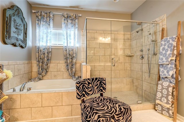 345 Piedmont Cir, Covington, GA 30016 - bathroom with a shower stall and a bath
